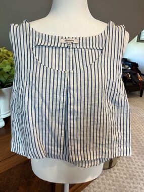 Madewell linen striped Top